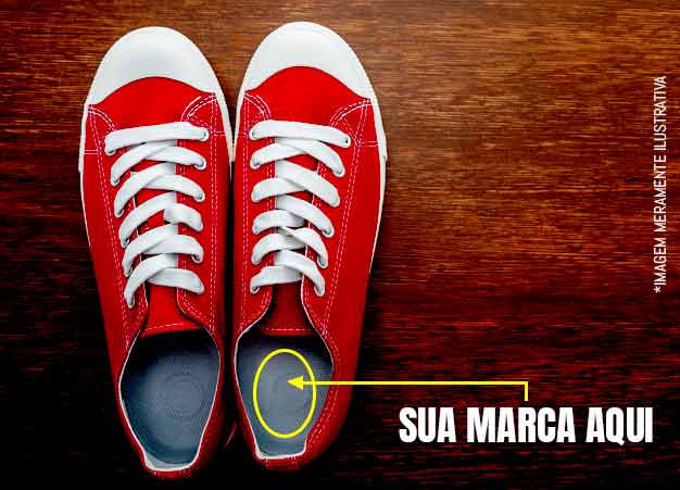 Colocamos sua marca nos calçados